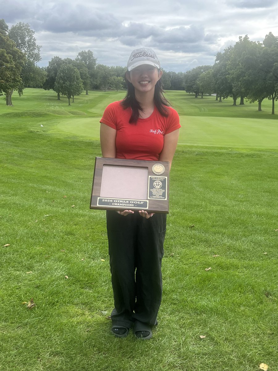 RedDevilsAD's tweet photo. Congratulations to the Red Devil Varsity golf team on their Conference Championship!  And shout out to Sara Hahn for her individual 1st place finish! 🔥 https://t.co/CFuzBplqFE