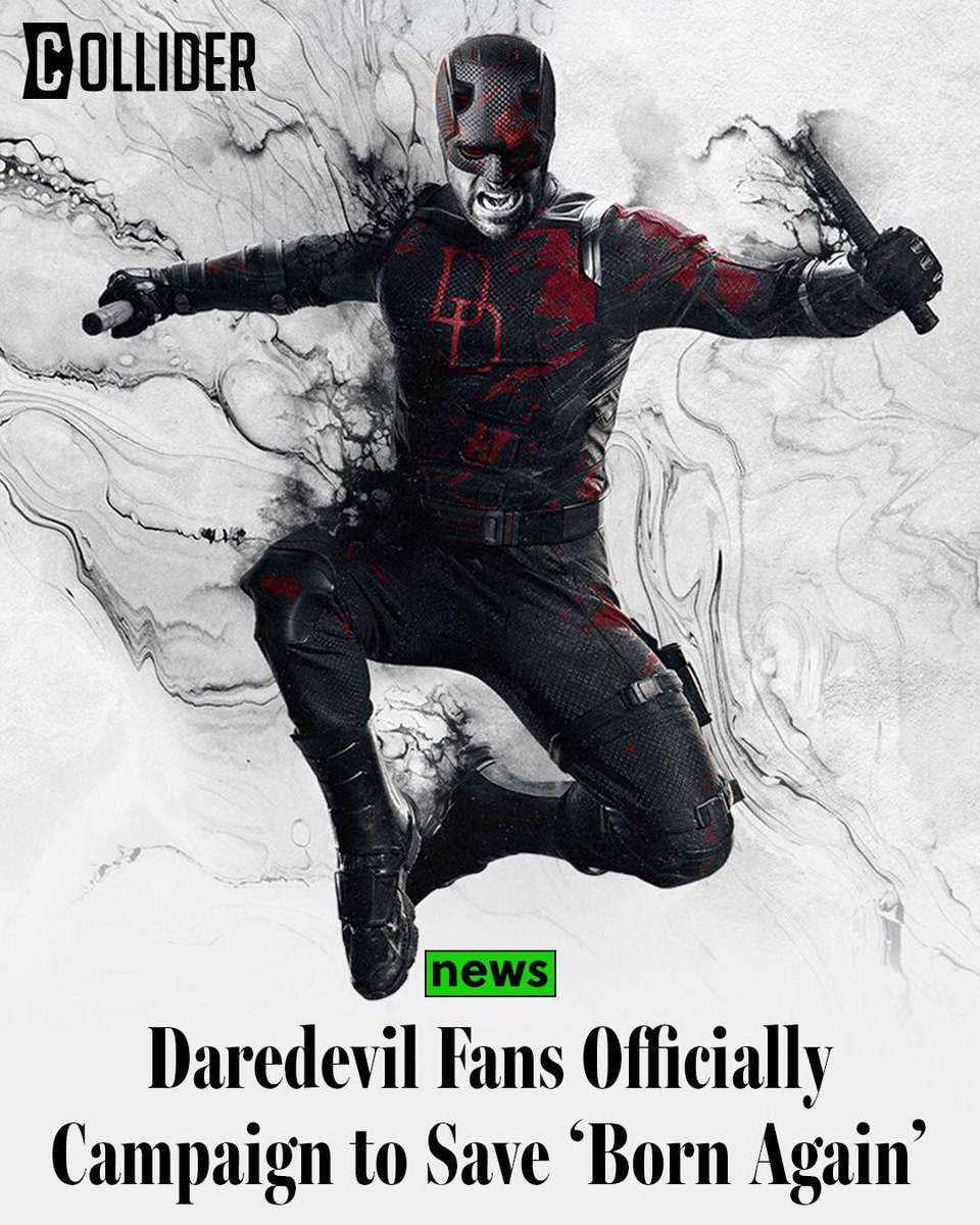 Collider's tweet photo. Daredevil fans aren’t ready to let Born Again go quietly.

After Marvel confirmed that Daredevil: Born Again will end with Season 3, the fan campaign #SavedDaredevil is once again speaking out — eight years after fans helped bring Charlie Cox’s Matt Murdock back from cancellation.

Season 3 has already been filmed and is expected to premiere in March 2027, but fans are already making their voices heard.