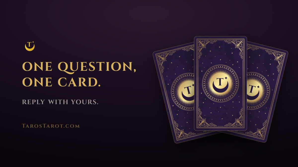 taros_tarot's tweet photo. one question, one card.

reply with what you'd ask the cards today. a card comes back for it, with one line on what it says about your question. https://t.co/NL7MJQMYgT