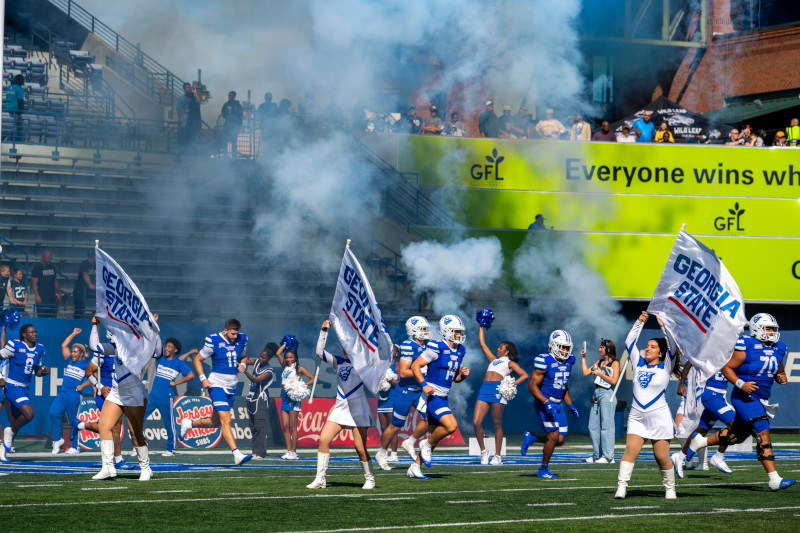 GeorgiaStateU's tweet photo. Our Panthers take on Old Dominion at the Homecoming Football Game Saturday, October 3rd.  

Show your school spirit and join our alumni for a tailgate before the game.  

Follow GSU Football for more info 
👉 https://t.co/Mz18VIvt3B

#GSUHC26 https://t.co/Oa8pflMfdk