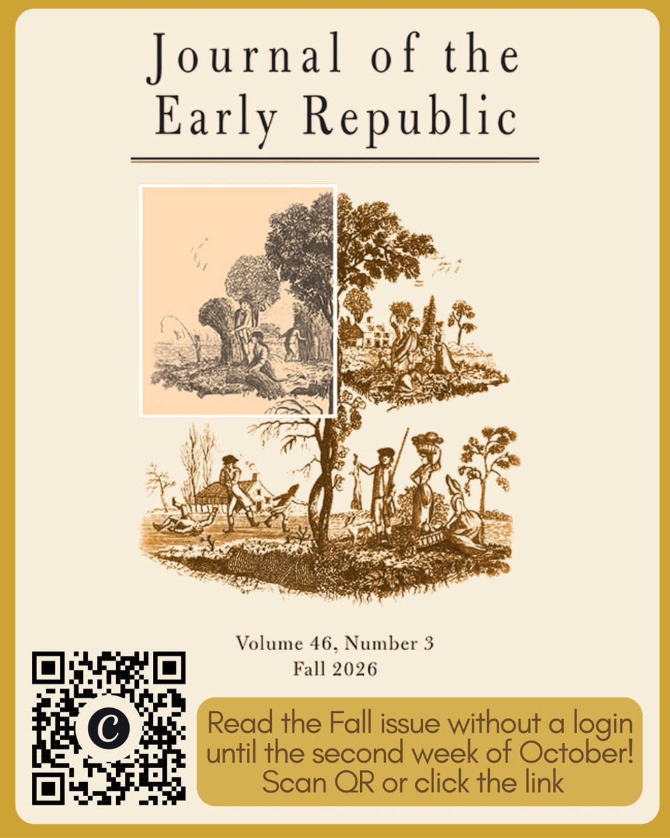 TheJERPano's tweet photo. The complete #JERPano Vol. 46 Fall issue is available free on Project MUSE for the next four weeks, courtesy of @UNC_Press . 

Every article is open to read, download, and share with students and colleagues! 

Click the link in the🧵or scan the QR code to access. https://t.co/Upjex1bbyG