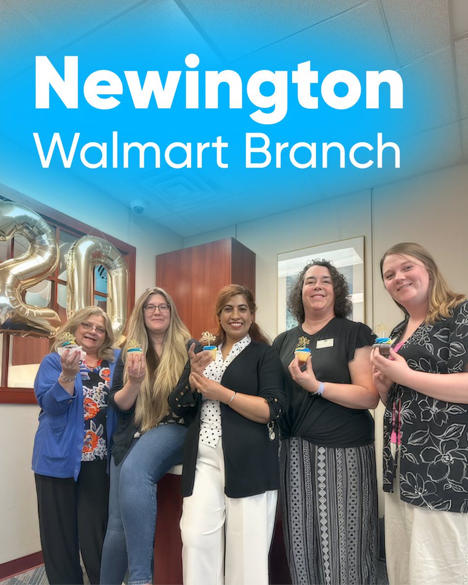 Servicecu's tweet photo. This year, our Walmart branches in Newington, Portsmouth, and Salem are celebrating 20 years. 

Thank you to the members and employees who have made this milestone possible. We're grateful for your support and look forward to many more years ahead. 💙 https://t.co/quiw6Pk4bb