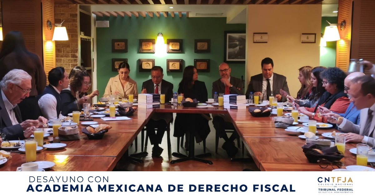 ColegioTFJA's tweet photo. El CNTFJA sostuvo un encuentro con la @AMDF4 , con la participación de los Consejos Directivos de ambas instituciones.

Esta reunión abre la puerta a sumar esfuerzos académicos y a trabajar de manera conjunta para fortalecer la especialización en materia fiscal y administrativa. https://t.co/A5qxWl1oeA