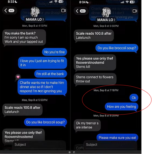 Niss_Cee's tweet photo. @Candaceowens I would love to see the full video. The timestamp is Sept 8/25 @ 7:17pm. Andrew also presents a text exchange between Erika and Lori, Erika messages at 7:18pm.  Depending on how long the video is the timestamps wouldn't line up, cant text and record simultaneously. https://t.co/AlrPBKfmhH