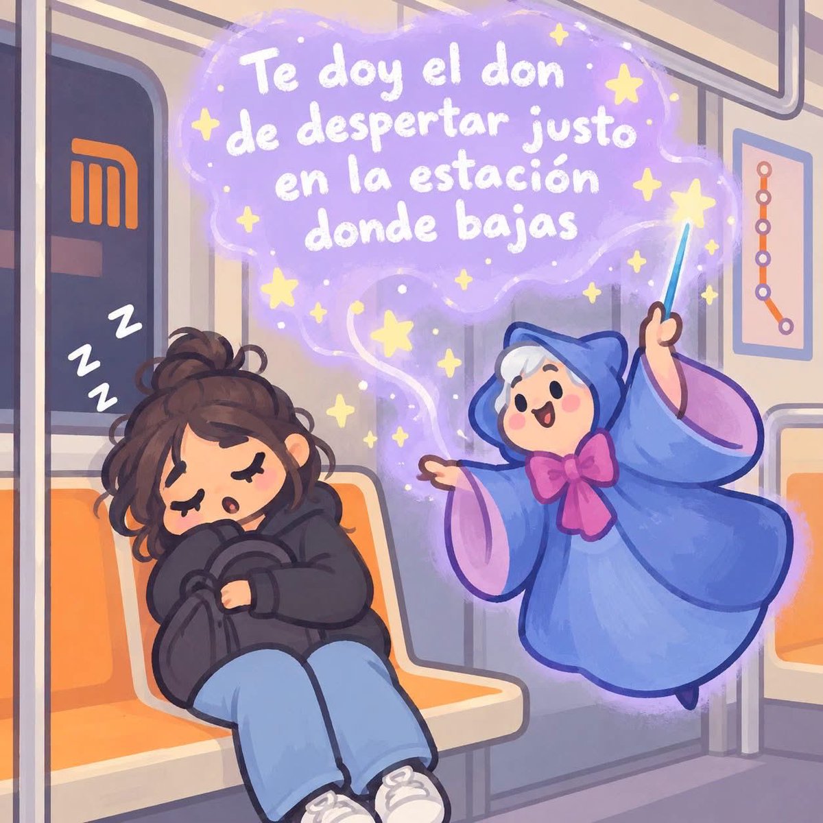 Clausenfv's tweet photo. Nunca he podido dormir en el metro 🥺 https://t.co/xrolaXqtWA