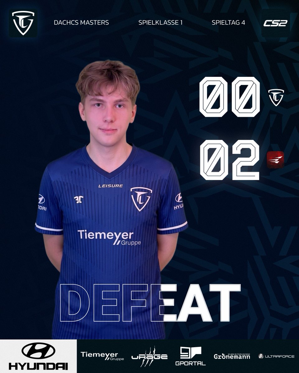 Team_LEISURE's tweet photo. Ouch, das war leider nichts 🥲

Wir müssen uns in den #DACHCSMasters klar mit 0:2 (5-13, 8-13) gegen @EntropyGaming geschlagen geben. GGWP an den Gegner! 

Wir analysieren die Fehler, arbeiten dran und kommen stärker zurück. 👊 #TeamLEISURE #CS2 #DACHCS https://t.co/VNhjYT5XNw