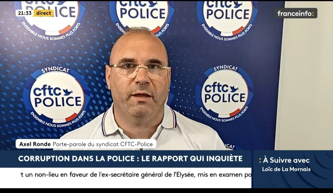 AxelRonde's tweet photo. Sur #FranceinfoTV, j'ai rappelé les chiffres du rapport de l'IGPN : 12 décès par tirs policiers en 2025, contre 16 en 2024. Non, la police n'est pas "sanguinaire". Nos policiers sont des professionnels, et les faits le montrent. #CFTC #Police #FDO #Francetv https://t.co/GgXgSTr1Zb