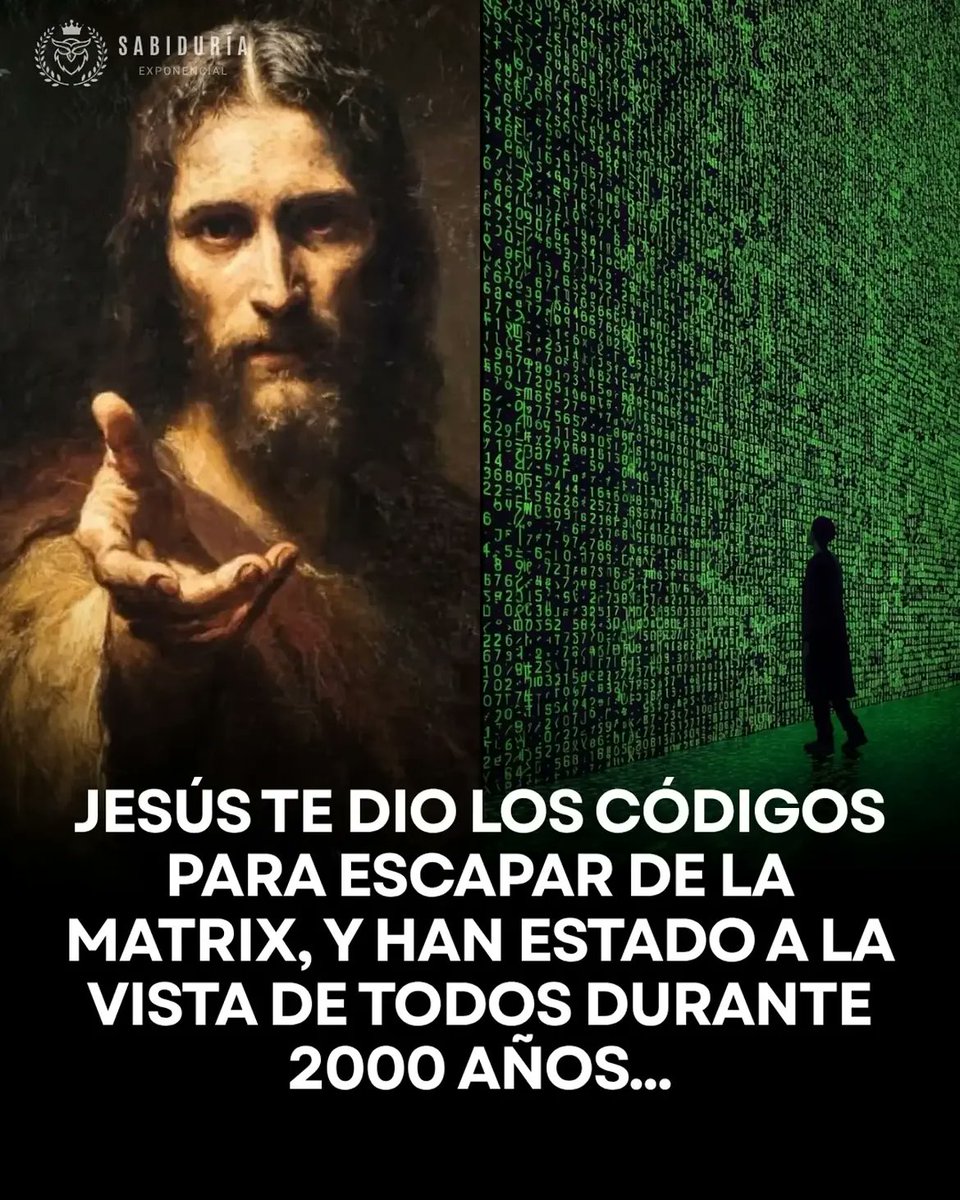 montesfit's tweet photo. Jesús te dio los códigos para escapar de la matrix, y han estado a la vista de todos durante 2000 años...

1. El código base https://t.co/h0QG8f5D64