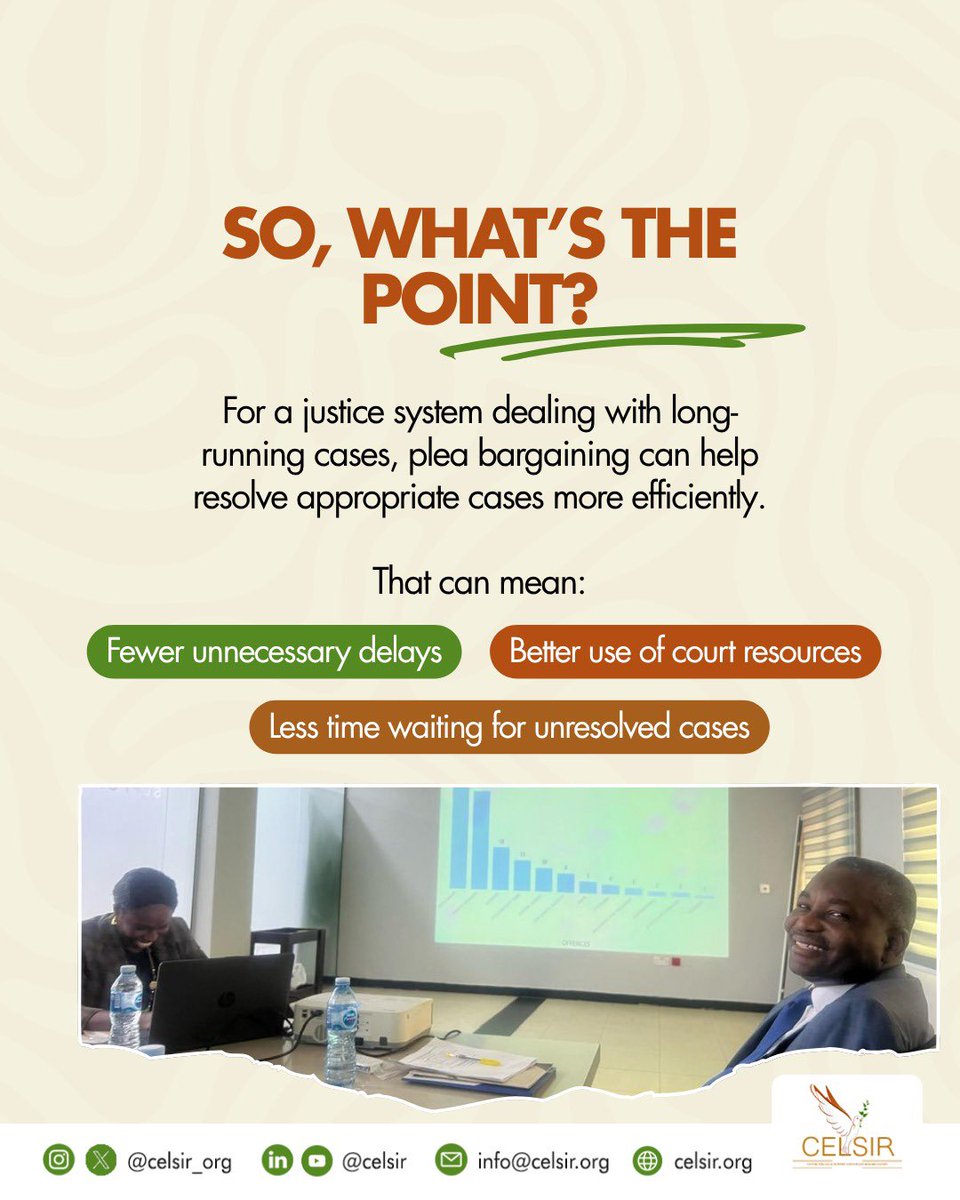 celsir_org's tweet photo. As we joined several justice-sector stakeholders in Lagos to discuss plea bargaining, the conversation went beyond simply understanding how the process works. https://t.co/fulVdpWSJ3