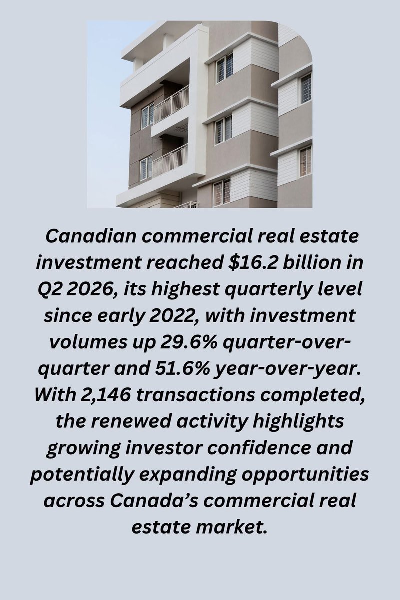 sherif5555's tweet photo. 🇨🇦 Immobilier commercial canadien : un nouvel élan se dessine!
📞 Si vous bâtissez un portefeuille immobilier à long terme, discutons-en.

 🇨🇦 Canadian Commercial Real Estate: Momentum Is Building!
📞 If you’re building a long-term income portfolio, let’s connect.

#RealEstate https://t.co/GmKAo3c92c