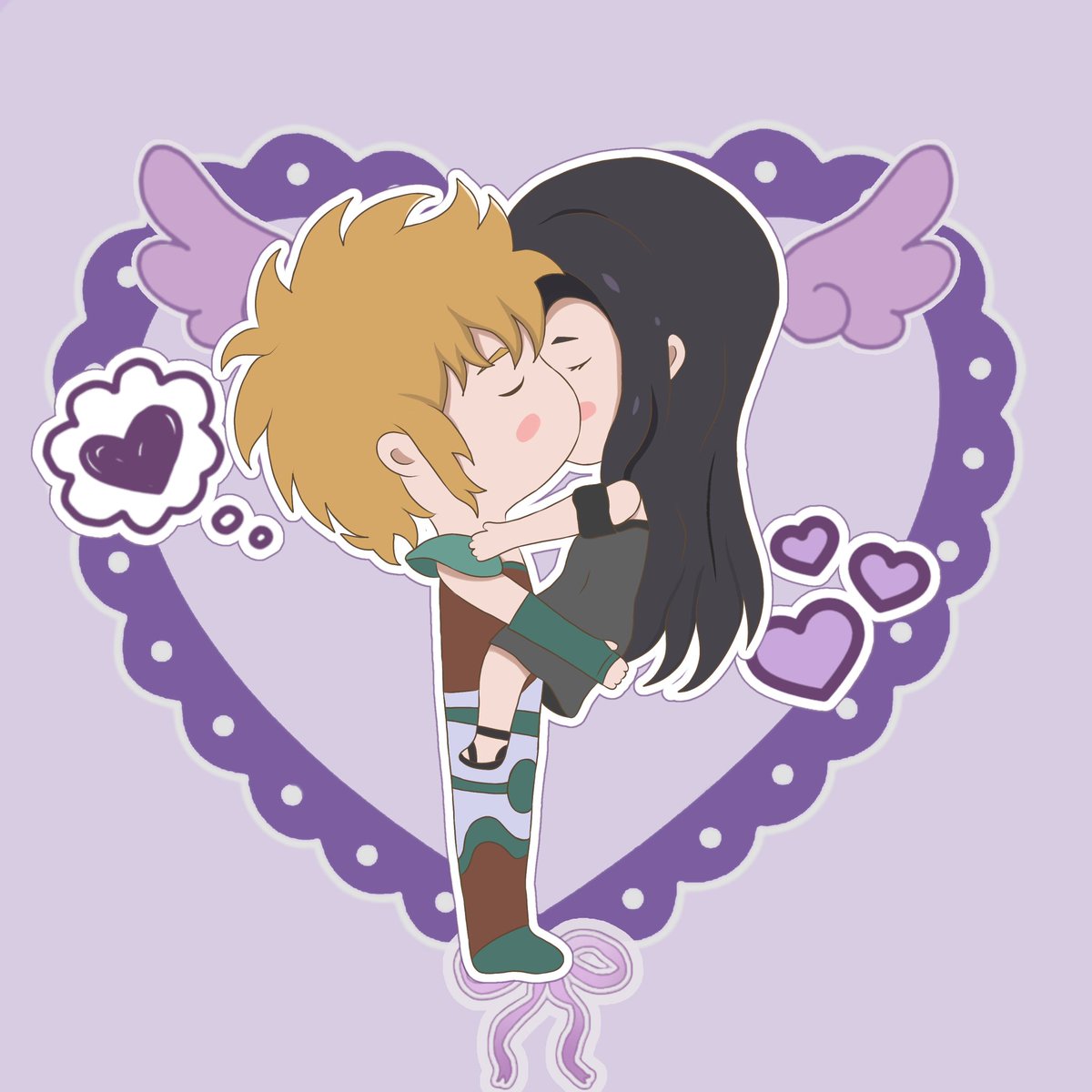 cassiecorpseart's tweet photo. Otro dibujo que me hicieron ‹𝟹 de Aioria y Cassie chibis, me encantaron los colores (˶ᵔ ᵕ ᵔ˶) 💜💛

✦ Créditos a Stella Hoshino 💜 https://t.co/nfMPU7H1sV