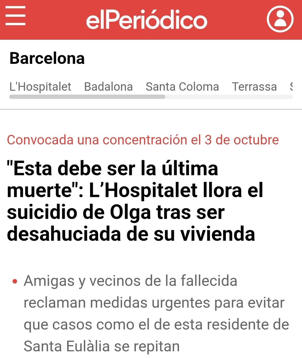 nurygglez's tweet photo. Olga, 52 años, 36 años cotizados. Se quedó en paro con 600€. Madre de dos adolescentes se suicidó hace 2 días en Hospitalet de Llobregat después de ser desahuciada. De ella no sabéis nada pk antes de matarse se quejó por todas partes de la falta de ayudas (aún hay videos de ella en las redes)  y la izmierda no puede hacer campaña con ella ni utilizarla como a la pobre señora #MariCarmen.
Ya vale. No los soporto más a esta banda de políticos chusma.
https://t.co/M23rx3jFOi