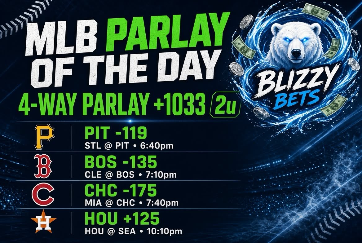 BlizzyBets's tweet photo. 9/23 MLB PARLAY OF THE DAY⚾️🔒

💰 PARLAY SZN
📈 LETS CASH

DM ME “MLB” TO GET TODAYS 
 MAX FOR $25 ‼️‼️‼️

WHOS TAILING❤️ https://t.co/620pzX3nP5