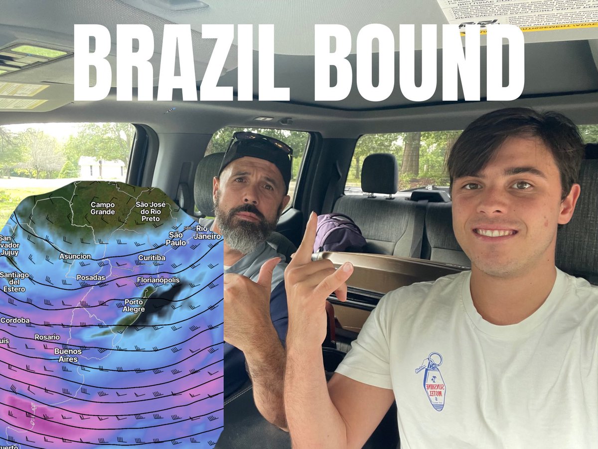 TheNaderMike's tweet photo. We are officially ON OUR WAY to southern Brazil to chase a loaded sequence of severe weather. Gorilla hail and a few tornadoes will all be possible over the next 14 days! https://t.co/UoKhX7Qwxd