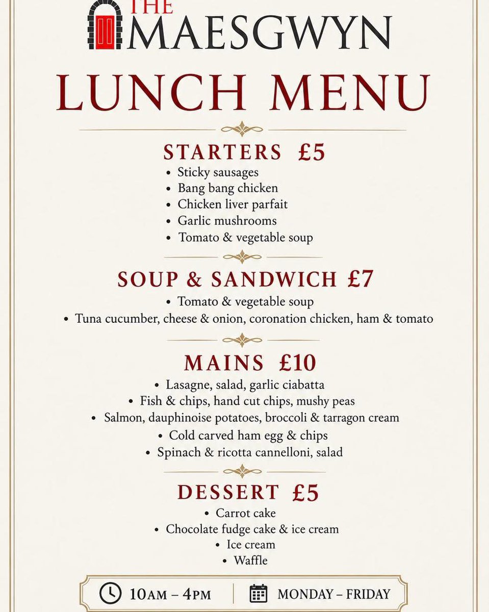 MGWrecsam's tweet photo. Monday to Friday…….

From next week we will be open every day from 10am and serving our light lunch until 4pm 

So if you fancy a coffee, a bite to eat or just want to pop in and have a look around the place we will be here to welcome you! 

Appreciate any shares etc. Diolch https://t.co/OCVrmni4FA