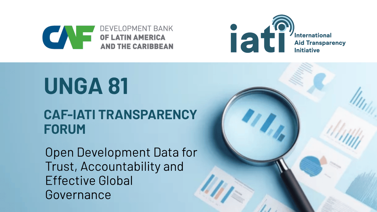 IATI_aid's tweet photo. 🌍 Join us online tomorrow from #UNGA81!

@AgendaCAF &amp; IATI will host a discussion on how #OpenData can strengthen trust, accountability &amp; global governance.

📅 24 Sept | 1:15–2:30 p.m. EDT
🌐 English–Spanish interpretation
👉 https://t.co/HI3M1Gfwcq

#Transparency #IATI https://t.co/Dg766QT6YW