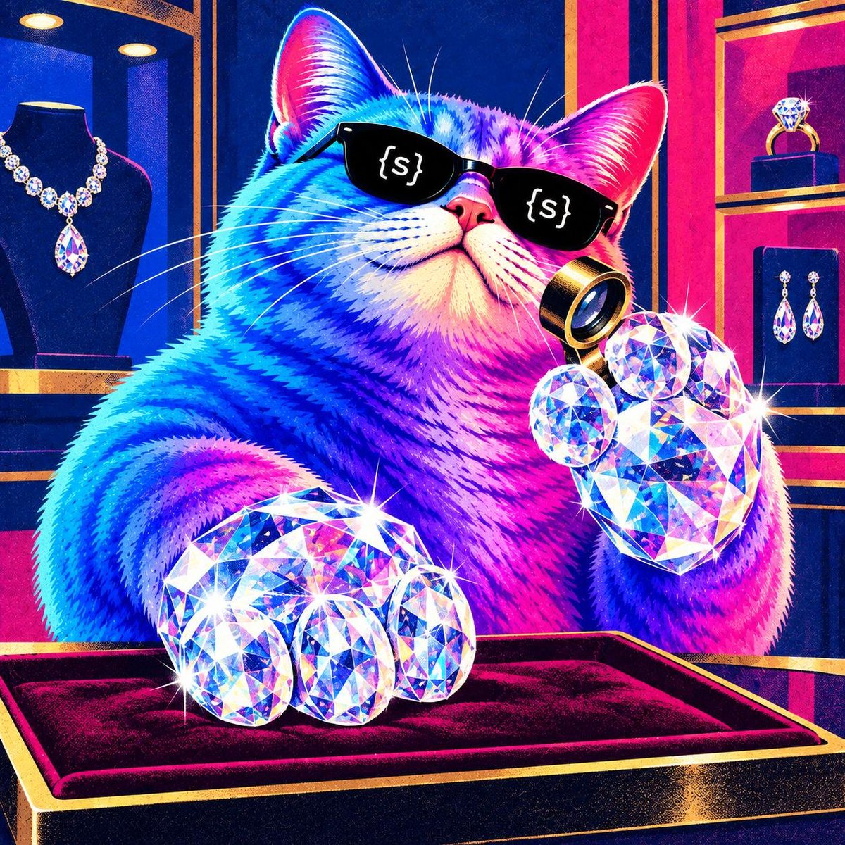 somicatfun's tweet photo. Cat doesn’t chase diamonds. 🐱💎

Cat has diamond paws.

$SCAT https://t.co/C5KxgXgTUx