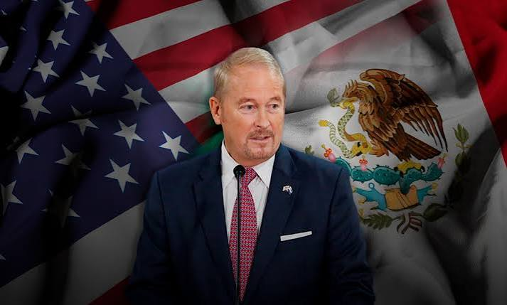 RAFAELCORTES1's tweet photo. EU quiere un México soberano y libre de organizaciones criminales: embajador Johnson; destaca trabajo conjunto, pero ve "más por hacer"

Reconoce las acciones del gobierno mexicano en temas como las incautaciones de droga, sobre todo desde que la presidenta Claudia Sheinbaum asumió el cargo.
@Claudiashein @SSPCMexico @OHarfuch @USAmbMex @USEmbassyMEX