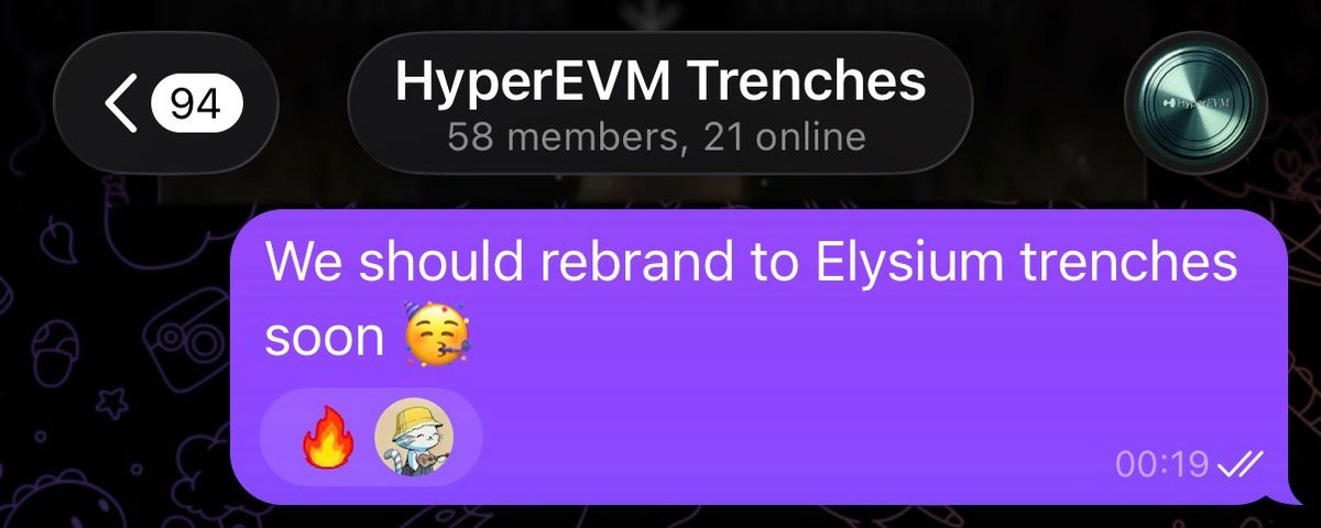 _LetMeDo_'s tweet photo. The HyperEVM trenches are moving to @Enter_Elysium. Who wants in?? https://t.co/ip8KvsTz4l