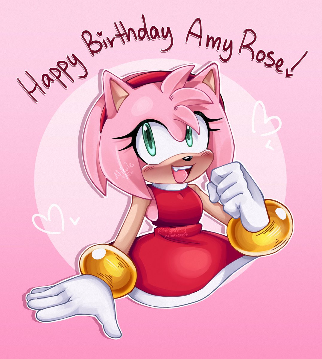 bingusbnuy's tweet photo. HAPPY BIRTHDAY AMY ROSE!! https://t.co/8RduZFBiPf