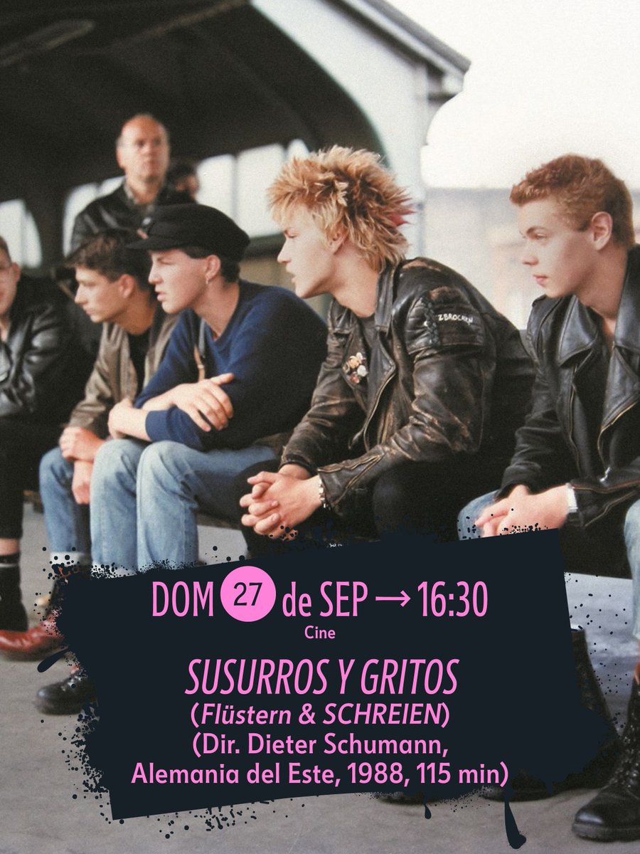 CasadelLago's tweet photo. El FESTIVAL DE CINE ALEMÁN presenta:
A finales de los años ochenta, Dieter Schumann documentó la escena rock de Alemania del Este. Susurros y gritos (Alemania del Este, 1988) es un impactante retrato de la juventud de la RDA poco antes de la caída del Muro de Berlín.👇 https://t.co/pbmRCXL6FM
