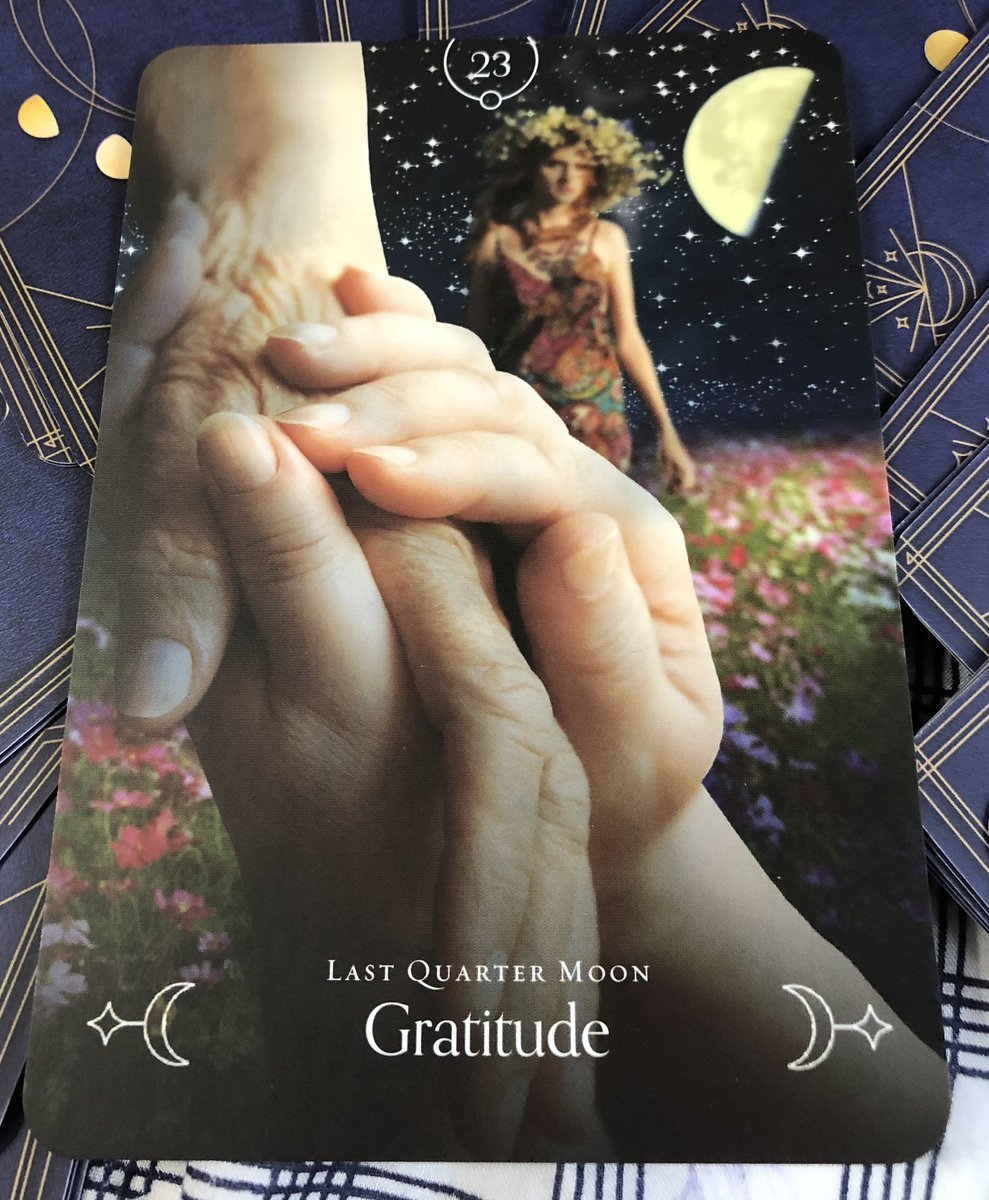 FumaHimito's tweet photo. 23. Last Quarter Moon 下弦の月
　Gratitude 感謝

自分のいる場所で今に集中し、感謝の気持ちを抱きましょう。辛いときでも、感謝できることはあるものです。感謝することで、低くなった波動を高めることができます。ネガティブな考え方をする人たちとは

続く https://t.co/VGtP8rlo9J