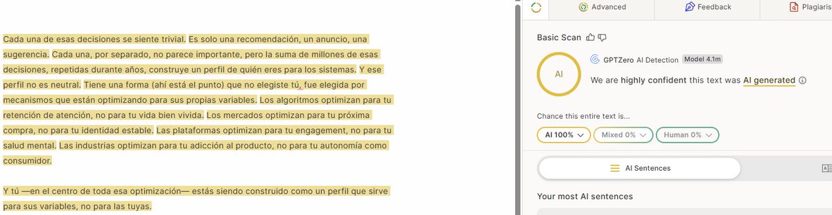 GalanHuaso's tweet photo. @Cooperativa y su  libro chanta no pasa la prueba del detector IA , 100% IA , que chanta y vergonzoso wn https://t.co/ZmTfSqBdA6