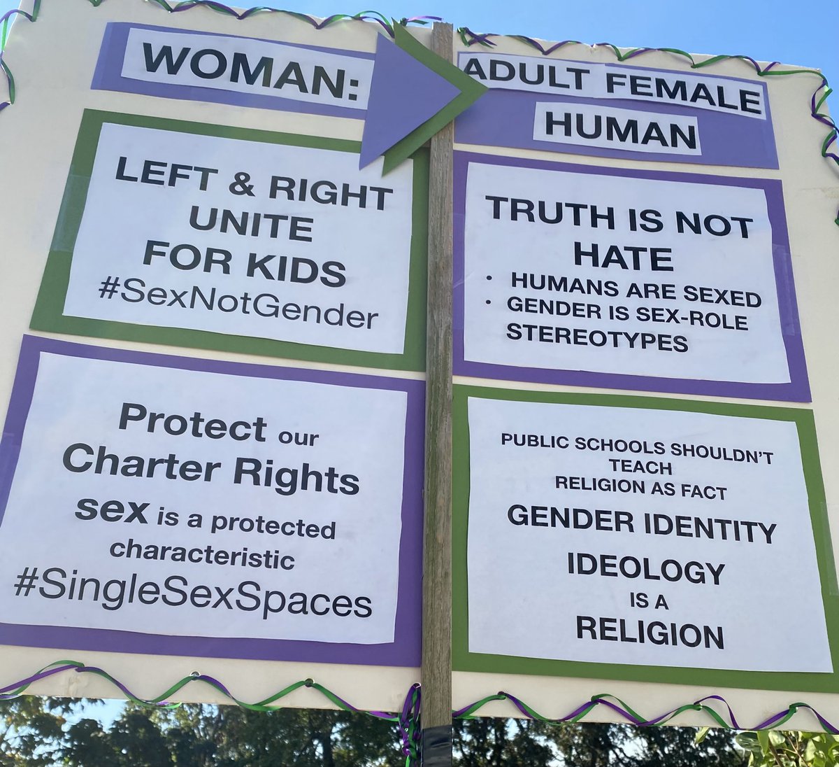 Women___Exist's tweet photo. Really, @stuartlosaltos, you think this man, Andrew Weaver, is great?
Andrew Weaver who claims women are hateful for holding signs saying women are female humans and that we shouldn’t trans the gay away? https://t.co/MWzOnn2EUU