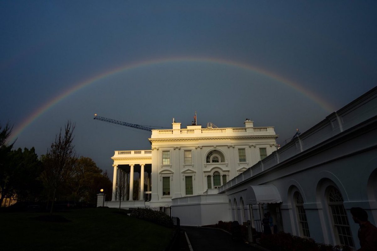 Milajoy's tweet photo. God is looking out for President Trump and all those that work for him to make America a better place.

(This is NOT AI.) https://t.co/EQulEgSnbf
