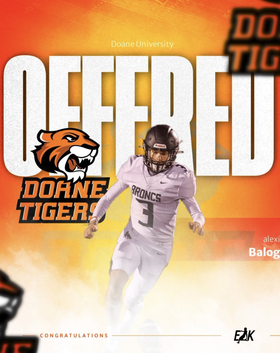 AlexiBalog's tweet photo. After a great conversation with @CoachZacEllison I’m grateful to receive an offer from @DoaneFootball 

@EnnsZoneKicking https://t.co/ttPNLgiQ3Z