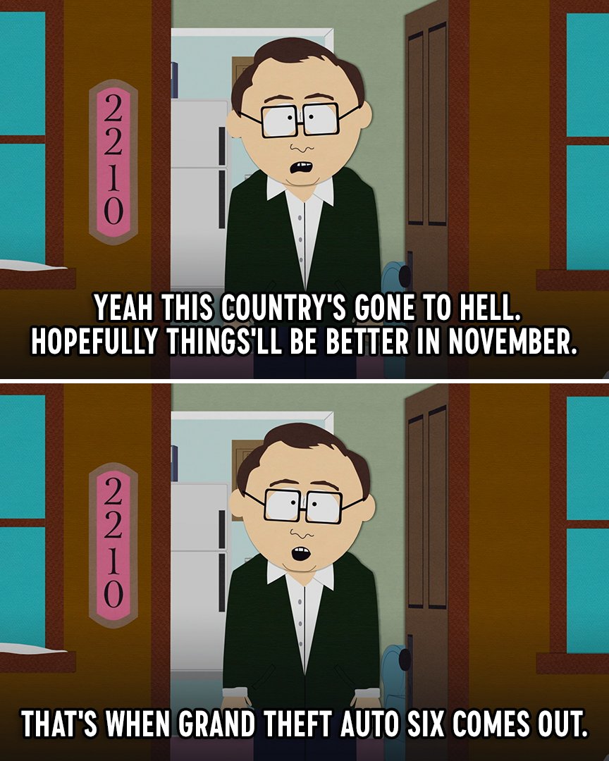 SouthPark's tweet photo. Things'll be better in November. https://t.co/lry5Z0fl8q