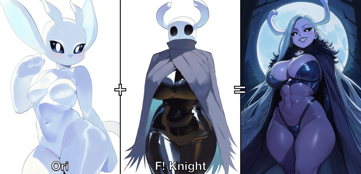 PyroKnightAI's tweet photo. “Now draw her GETTING BACK TO WORK!”

Fusions!

Enjoy~

#AI #AIart #NovelAI #Fusion #Fusions #HollowKnight #OriandtheBlindForrest #AdventureTime #RegularShow #Minecraft #TheLegoMovie https://t.co/jDlnwzhRIa