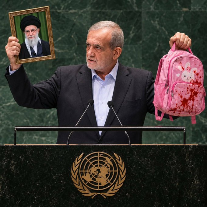 Hashem9Abdullah's tweet photo. مسعود بزشکیان في الأمم المتحدة:
 الهجوم على #إيران كان خيانةً كبرى للدبلوماسية والسلام💥 https://t.co/C4prPE8USi