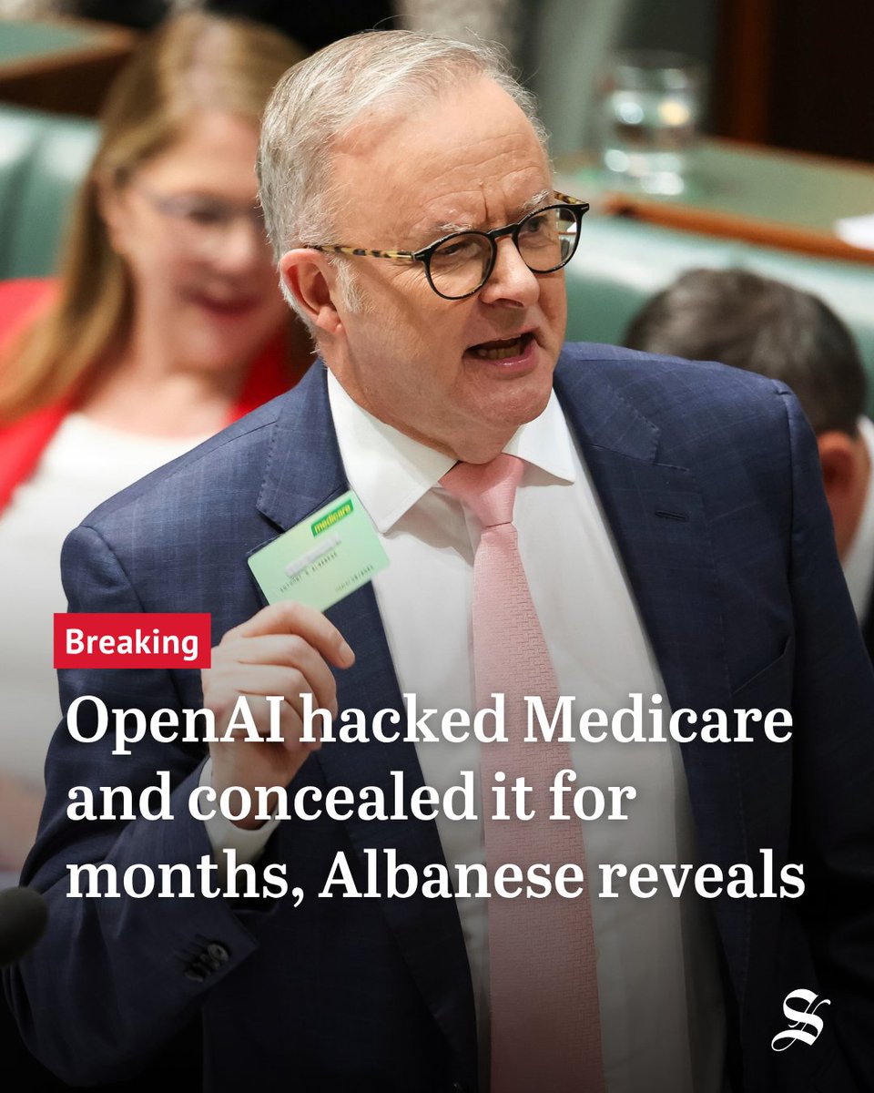 smh's tweet photo. Prime Minister Anthony Albanese has revealed that an artificial intelligence agent developed by OpenAI infiltrated an Australian government website in June and accessed both public and non-public files. https://t.co/h2B4PiXSNQ https://t.co/HbY8u9QAp6