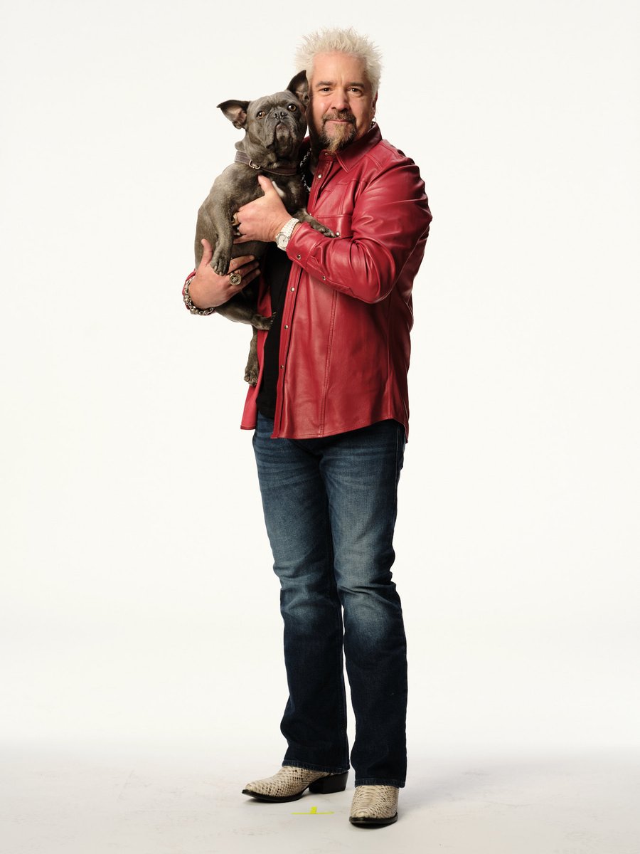 GuyFieri's tweet photo. Happy 6th birthday to my cohost and best friend CASH aka “pig pig”

He’s my hiking buddy, the defender of invisible invaders of the house and ranch, a professional snoring machine, and a bowling ball with legs. 

Love ya CASH 💵 https://t.co/FR6NUyhltw
