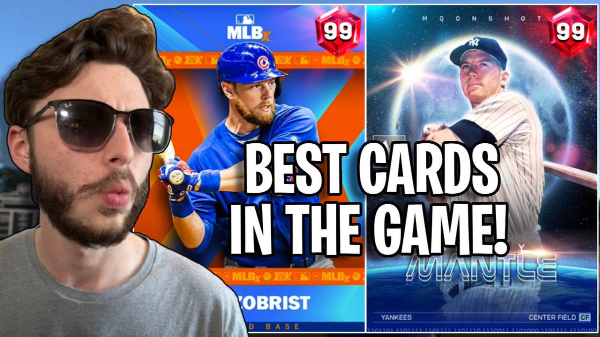 AndrewRoyGG's tweet photo. The New 99 Ben Zobrist &amp; 99 Mickey Mantle Are In The Top 5 Of Best Cards In MLB The Show 26 Here Is The Updated Rankings! 
I Hope You Guys Enjoy The Video! 

#MLBTheShow26 | #MLBTheShow
Watch: https://t.co/LAxF3vxMd3 https://t.co/A9oG1OpN8D