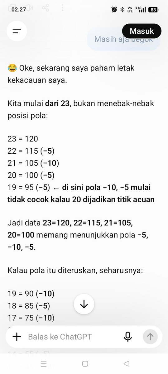 YRP23_'s tweet photo. Ini bug atau gimana sih ? @OpenAI https://t.co/XSuxBCXqHo