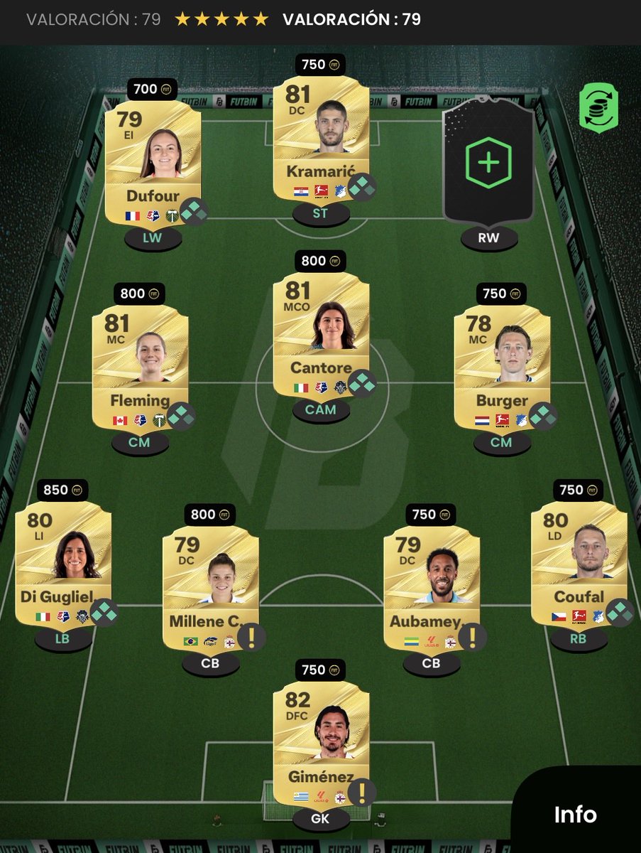 LosRookiesFc's tweet photo. 🚨Sobre +82 en DCP🚨

Un consejo para todos aquellos que empecéis en el FC. Cuando utilicéis futbin o parecidos para completar un SBC, fijaros en cómo crean los links e intentad hacerlo vosotros con los jugadores que tenéis en el club, os ahorraréis muchas monedas con el tiempo. https://t.co/QbOsJqh0Cz
