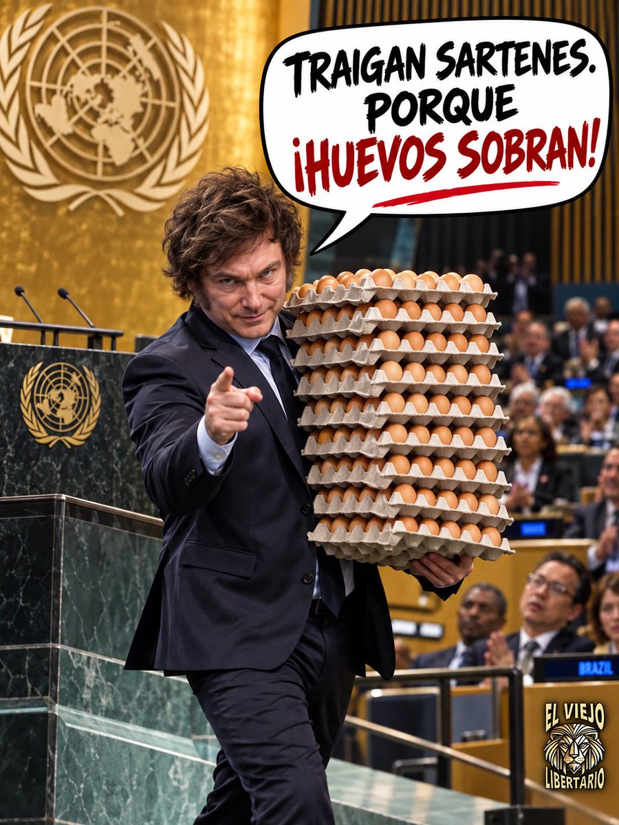 ViejoLibertario's tweet photo. Traigan sartenes, porque ¡Huevos sobran! 💪

VLLC @JMilei https://t.co/HzAiGCTkUb