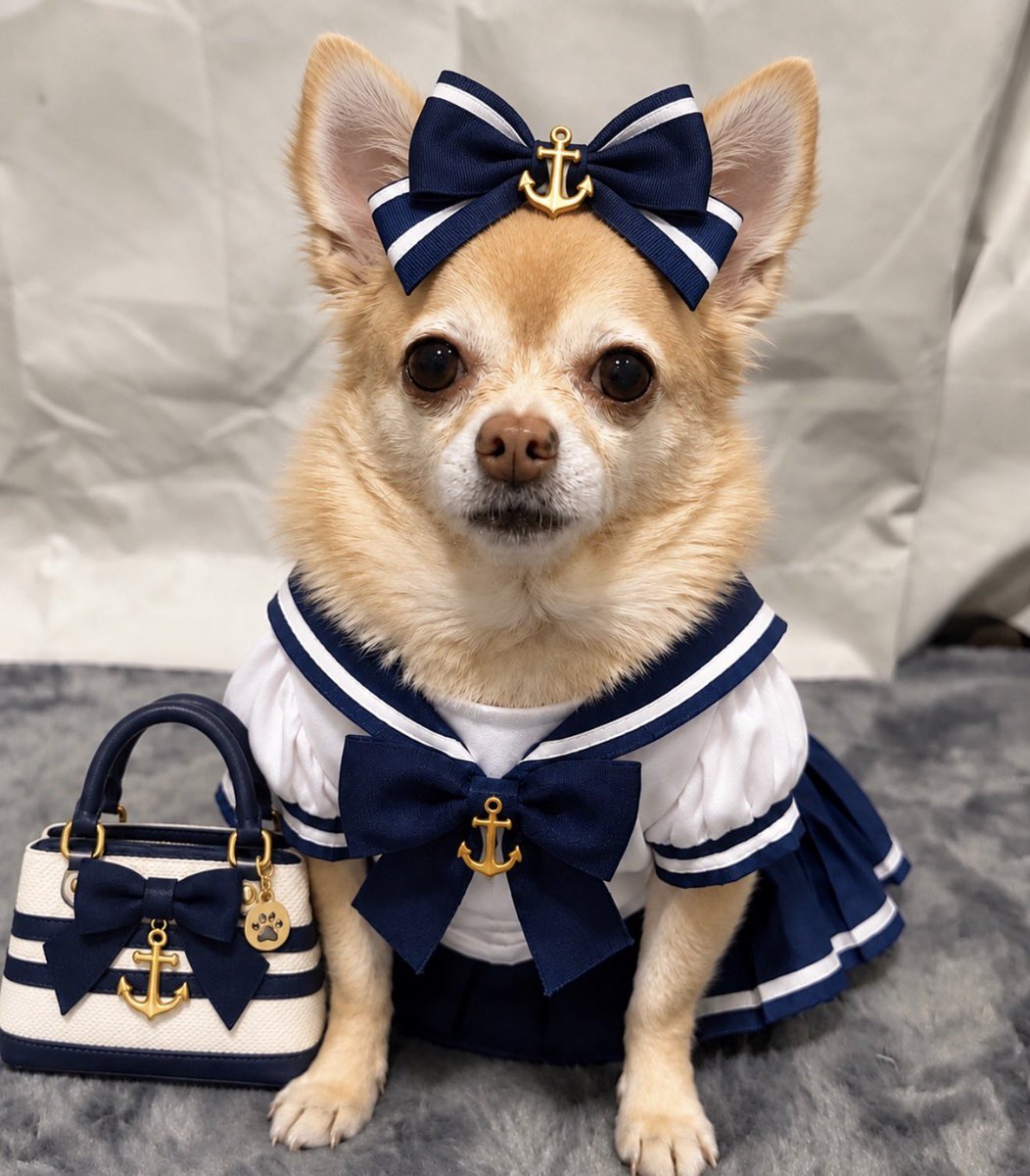 Pomchi_Puppy's tweet photo. Apparently, a sailors outfit is a must have outfit🐾

#tinkerbellthepomchi #pomchi #tatertotsquad #dogsofx https://t.co/Kp6XuBmji4
