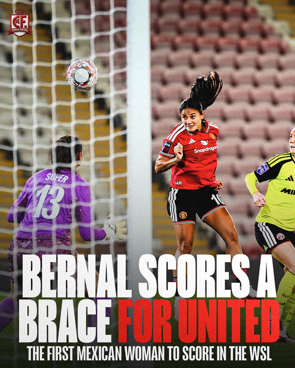 CharlaFtbl's tweet photo. 🇲🇽🔥 HISTORY FOR MEXICO IN ENGLAND

Rebeca Bernal becomes the first Mexican woman to score in the Women’s Super League, doing it with Manchester United. 🇲🇽🇬🇧

The Mexican defender scored a brace and continues making history in English football. 🔴🔥 https://t.co/lT6y3n82Rr
