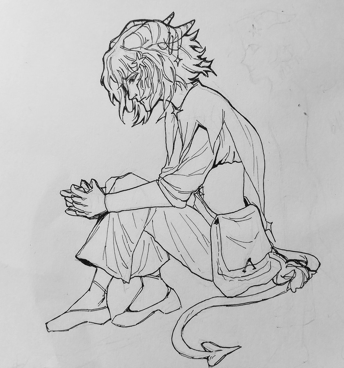 shun_st11's tweet photo. a little sketch from our last dnd session &amp; my poor girl https://t.co/1SV7pO9zyE