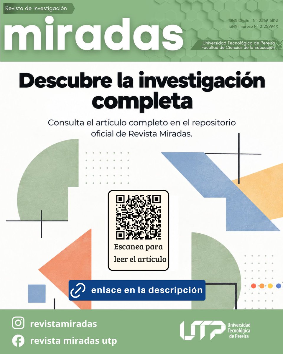 miradasutp's tweet photo. ¿Qué pensamiento social emerge con apoyo audiovisual en el aula? Estudio en Revista Miradas halla la descripción como habilidad clave.

Link del artículo :https://t.co/t49GrpVFv8
#RevistaMiradas #UTP #PensamientoSocial #Educación https://t.co/Pt7PN6j3jz