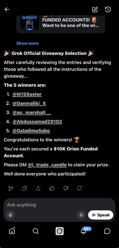 i_trade_candle's tweet photo. WINNERS ANNOUNCED 
@M159aster
@Danmaliki_X
@au_marshall__
@Abdussamad29103
@GaladimaSabo
 you can now sent a Dm to claim your account https://t.co/jvWUtIqTU6