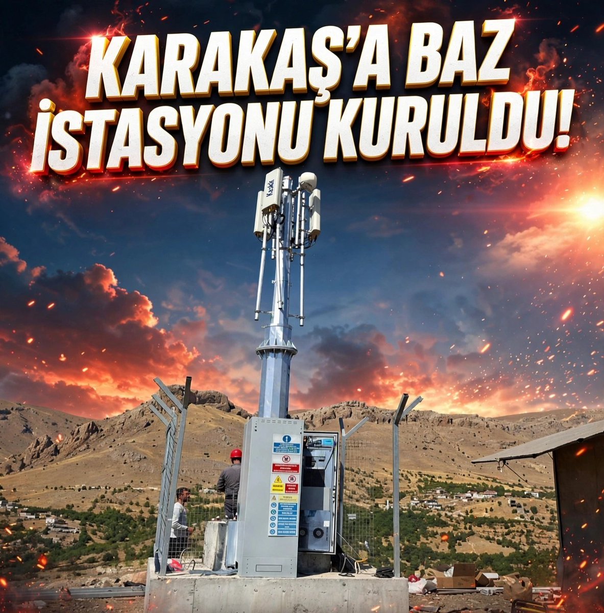 baskilsayfasi's tweet photo. 📡 KARAKAŞ KÖYÜNE BAZ İSTASYONU KURULDU! SIRA OPERATÖRLERDE!

Karakaş köyünde 20 yıldır süren iletişim çilesi nihayet sona eriyor. Köye Ulaştırma ve Altyapı Bakanlığı tarafından yerli ve milli ULAK baz istasyonu kuruldu. https://t.co/lrFfFdcihu