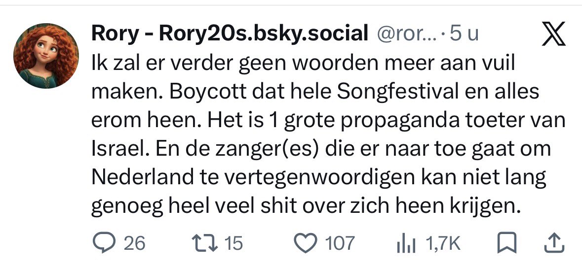 Jonathangeers2's tweet photo. Heerlijk om de #Extreemlinkse gekkies boos te zien zijn! @rory20s is woest mensen en alle andere #Hamas lovers ook. De artiest die er heen gaat verdient een lintje, want diegene zal veel haat krijgen van dat laffe anonieme linkse gespuis zoals Rory. #Songfestival #Israel https://t.co/mxz6RQQVND