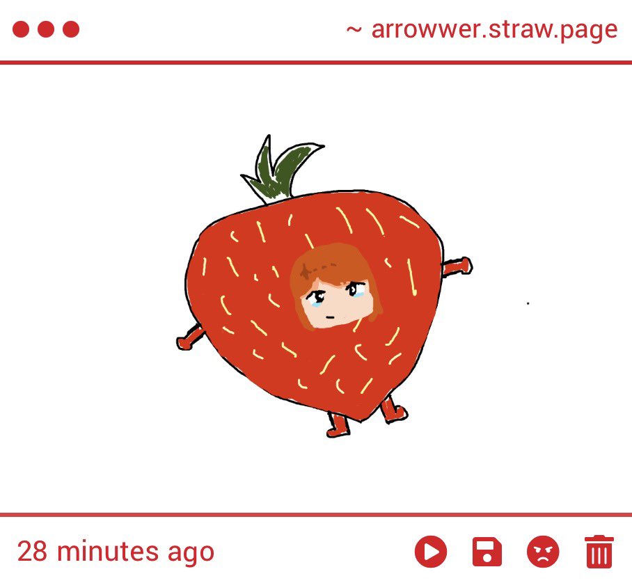 arrowwer's tweet photo. Emily strawberry I’m gonna cry ☹️☹️☹️ https://t.co/ebSvSnlibN