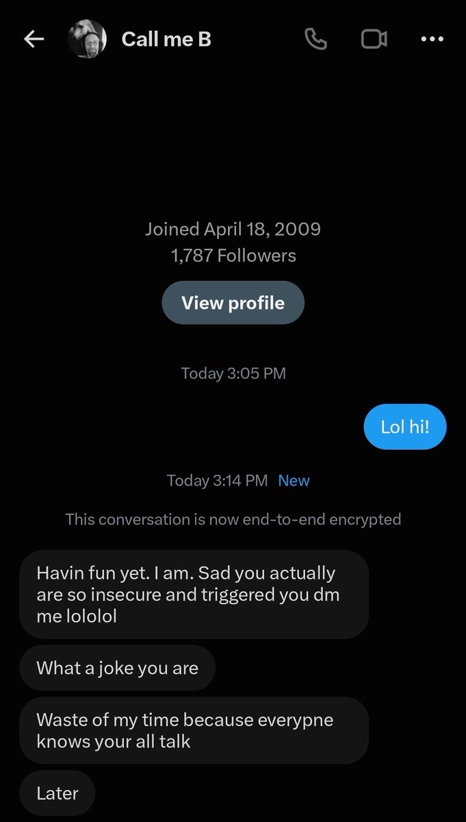 Yanksrule's tweet photo. @BurntRadio420 Calling it a waste of your time and saying later sure seems like a bitch out from where I’m sitting https://t.co/KtXp4s59iP