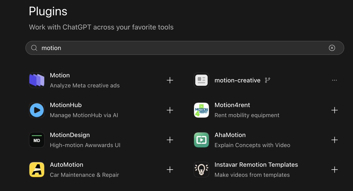 thedumsieffect's tweet photo. given MCP's are making a comeback 

Motion's MCP is now available as a plugin for @OpenAI 

We've prewatched every ad in our data set which means ChatGPT and Codex can SEE your creatives! https://t.co/sWC8WKKJdi