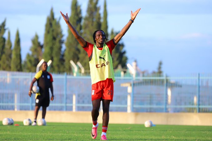 256FootballHub's tweet photo. Uganda Cranes are ON SITE in Tunis! 🇺🇬📸

Training underway at Hammadi Agrebi Stadium ahead of tomorrow’s clash vs Tunisia (10:00 PM EAT).

Paul Put pushing the boys hard, though it's NOT a full squad. Massive test ahead in Tunis!  

#TUNUGA #TotalEnergiesAFCON2027 https://t.co/Jb1kfJrjjD